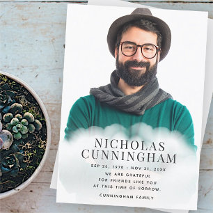 Gedenkstätte in Clouds Modernes Klassisches Foto Dankeskarte