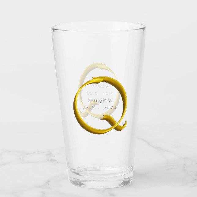 Gedenkstätte Königin Elisabeth II Glas (Vorderseite)