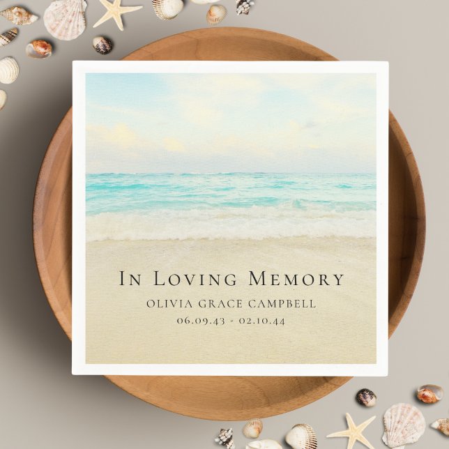 Gedenkstätte oder Beerdigung am Strand Serviette (Beach Memorial Napkins)