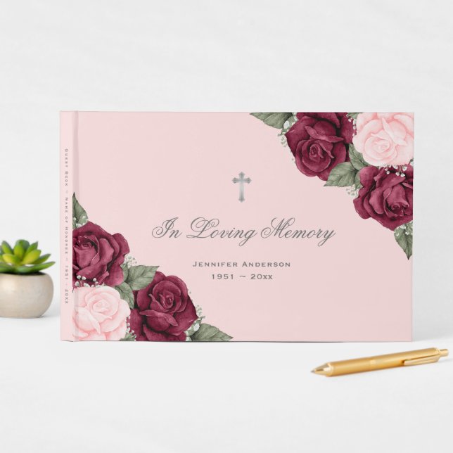 Gedenkstätte Rosa Blumenbeerdigung Gästebuch (nSitu Display)