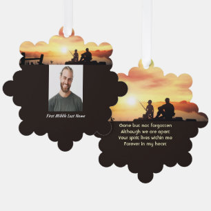 Gedenkstätte Vater Sohn Angeln Fischer Ornament Karte