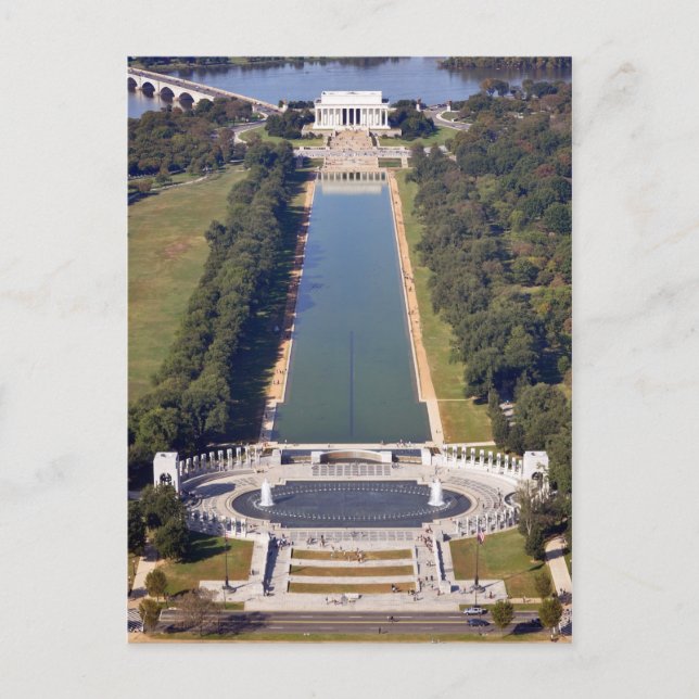Gedenkstätte von Lincoln und Gedenkstätte des Zwei Postkarte (Vorderseite)