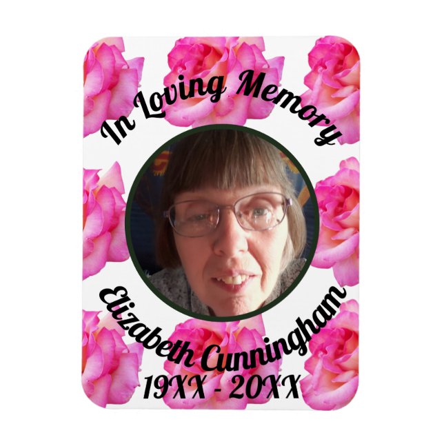 Gedenkstätte zum Gedächtnis des rosa Rose-liebende Magnet (Vertikal)