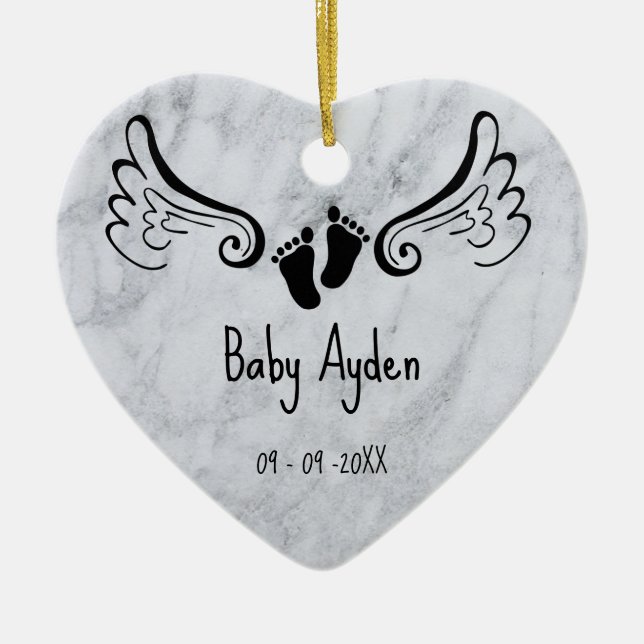 Gedenkstätte zum Verlust von Kindern mit Name und  Keramik Ornament (Vorne)