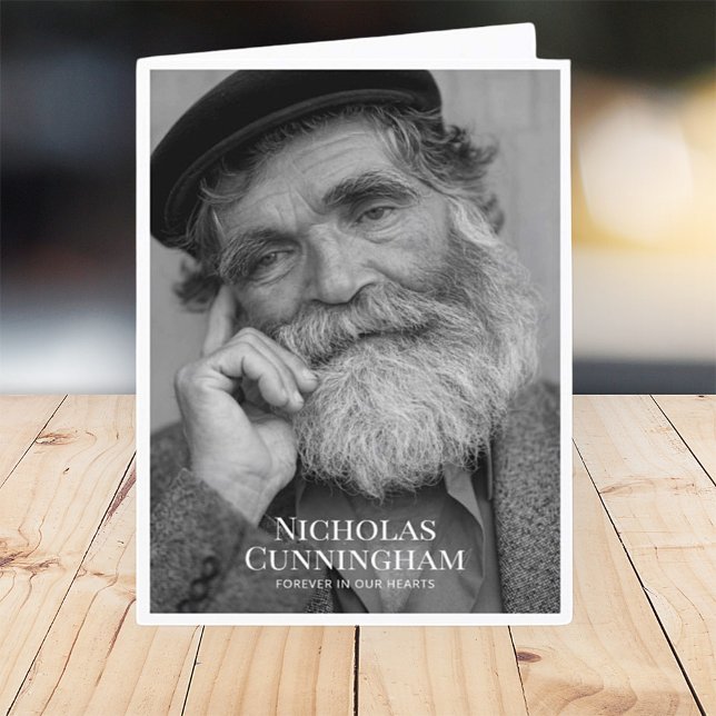 Gedenkstätte zur Beerdigung Klassisches Einfaches  Dankeskarte (Von Creator hochgeladen)