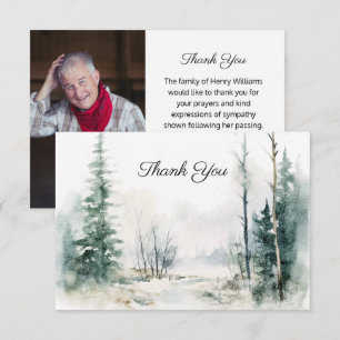 Gedenkstätte zur Beerdigung von Landschaften Foto  Dankeskarte