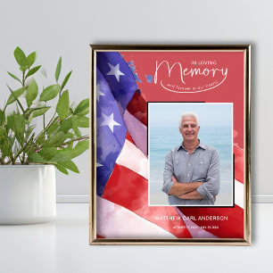 Gedenkstätte zur Beerdigung von US-Kriegsfahnen Poster