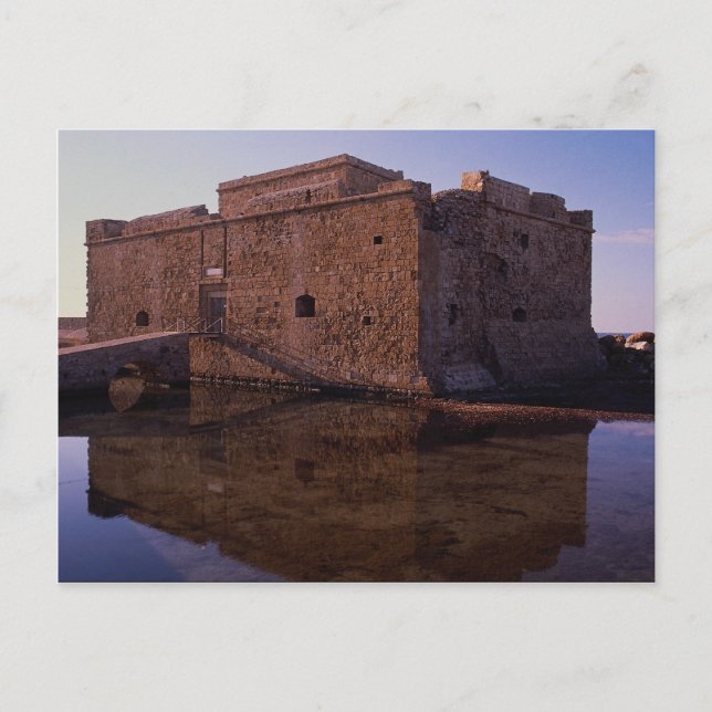 Gedenkstätten, mittelalterliches Fort, Nea Paphos, Postkarte (Vorderseite)