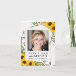 Gedenkstein zur Beerdigung von Sonnenblumen Foto D Dankeskarte