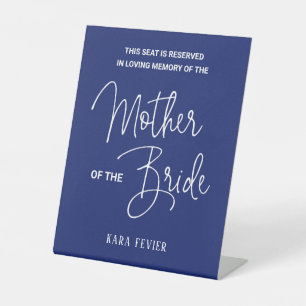 Gedenkstuhl der Blue Mother Bride vorbehalten Hoch Sockelschild