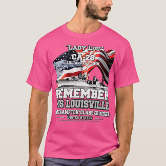 GEDENKT USS Louisville CLCA28 Kreuzer Veteranen T-Shirt