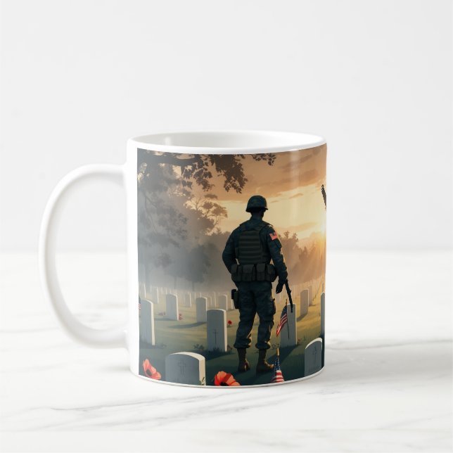 Gedenktafel - Ehrerbietung für Amerikaner Kaffeetasse (Links)