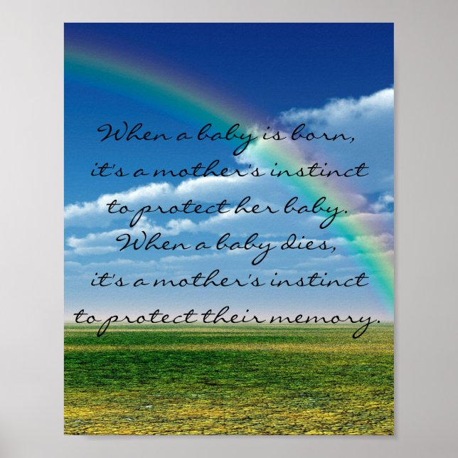 Gedenktafel für Fehlgeburten/Säugling Poster (Vorne)