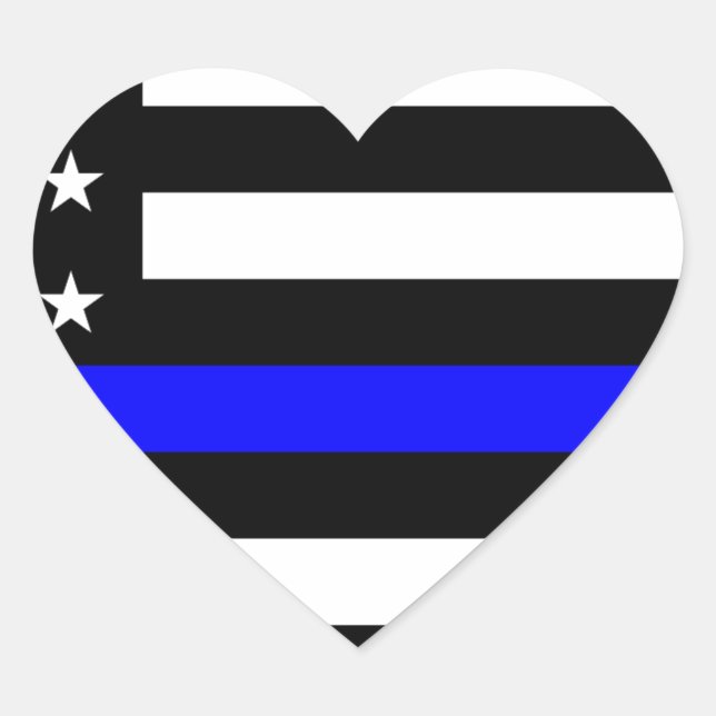 Gedenktafel für Polizeibeamte der dünnen blauen Li Herz-Aufkleber (Vorderseite)