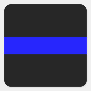 Gedenktafel für Polizeibeamte der dünnen blauen Li Quadratischer Aufkleber
