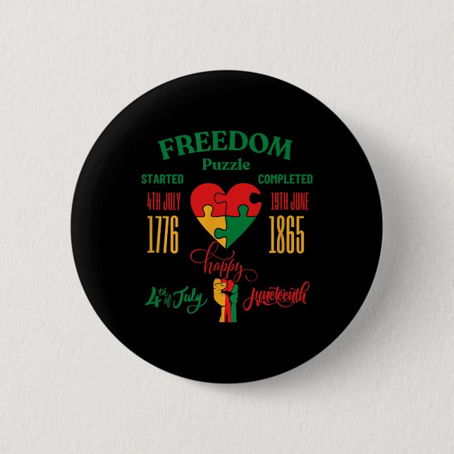 Gedenktag 19. und 4. Juli Button (Vorderseite)