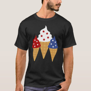 Gedenktag 4. Juli Feiertag Patriotische Eiskur T-Shirt