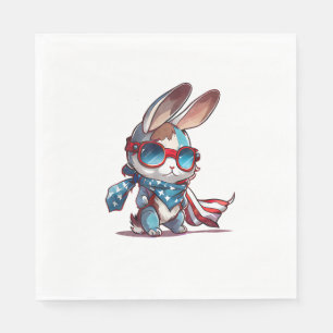 Gedenktag, 4. Juli patriotischer usa-Fahne-Rabbi Serviette