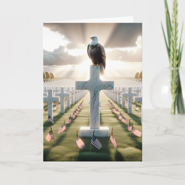 Gedenktag Adler am Kreuz Karte (Vorderseite)