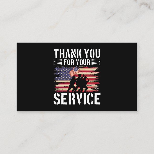 Gedenktag Amerikanische Flagge Patriotische Soldat Visitenkarte (Vorderseite)
