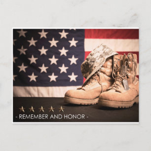 Gedenktag Amerikanische Militärehre Postkarte