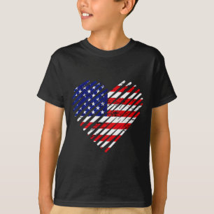 Gedenktag amp 4. Juli partiotic Herz Herren Mem T-Shirt