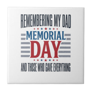 Gedenktag Dad Tribut Patriotisch Fliese