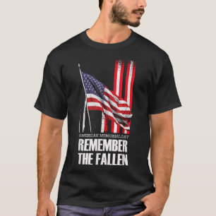 Gedenktag der Amerikaner: Die gefallene Flagge der T-Shirt