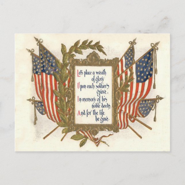 Gedenktag der US-Flagge Postkarte (Vorderseite)