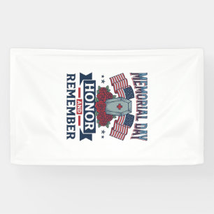 Gedenktag Ehre und erinnere patriotisches Hemd_1 Banner