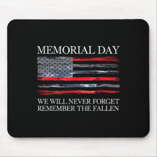 Gedenktag erinnere dich an die gefallenen USA-Flag Mousepad