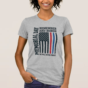 Gedenktag Erinnern Und Ehren Tribute Vector Des T-Shirt