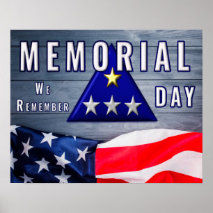 Gedenktag Flag "We Remember" Poster