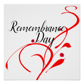 Gedenktag Glossy Poster : Ein roter Mohntag