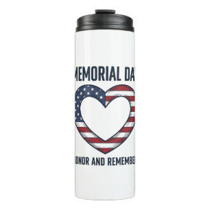 Gedenktag Herz Ehren und Erinnern Shirt Design Thermosbecher