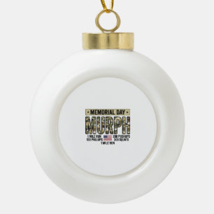 Gedenktag Murph Workout Vintage Vector Shirt_1 Keramik Kugel-Ornament