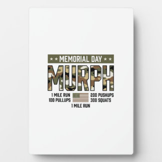 Gedenktag Murph Workout Vintage Vector Shirt (2 Fotoplatte
