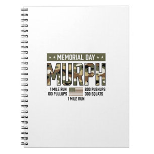 Gedenktag Murph Workout Vintage Vector Shirt (2 Notizblock