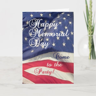 Gedenktag Party Einladung-US-Flagge Einladung