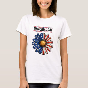 Gedenktag Patrioten-Blume T-Shirt