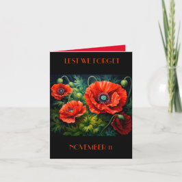 Gedenktag Poppies. bearbeitbar Karte