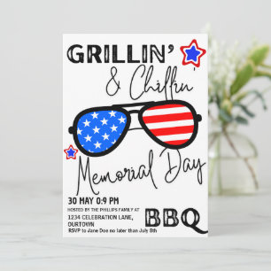 Gedenktag Sonnenbrille Hinterhof BBQ Einladung