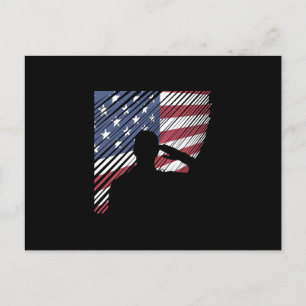 Gedenktag Veteranen Tag US-Flaggensoldat Postkarte