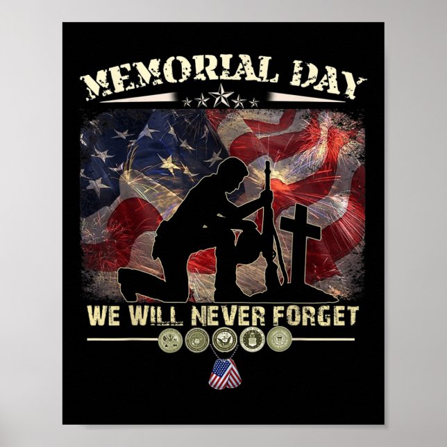 Gedenktag - Veteranen werden nie vergessen Poster (Vorne)