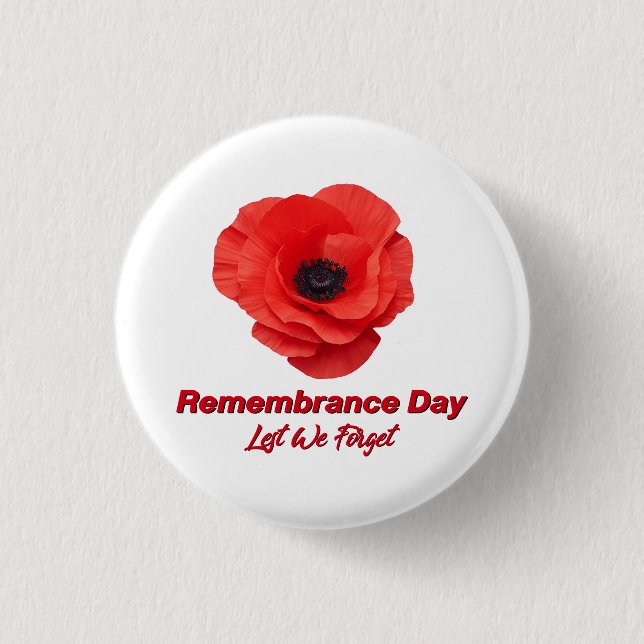 Gedenktag. Veteranentag Button (Vorderseite)