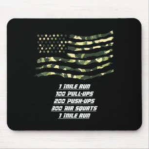 Gedenktag Workout USA-Flagge Gedenktag Memoria Mousepad