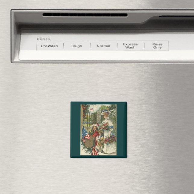 Gedenktag zur Vintagen Ehrung Magnet (In Situ (Geschirrspüler))