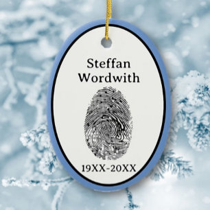 Gedenkveranstaltung für Fingerabdruck Keramik Ornament