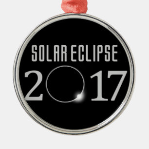 Gedenkverzierung der Sonnenfinsternis-2017 Silbernes Ornament