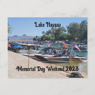 Gedenkwochenende am Havasu-See Feiertagspostkarte